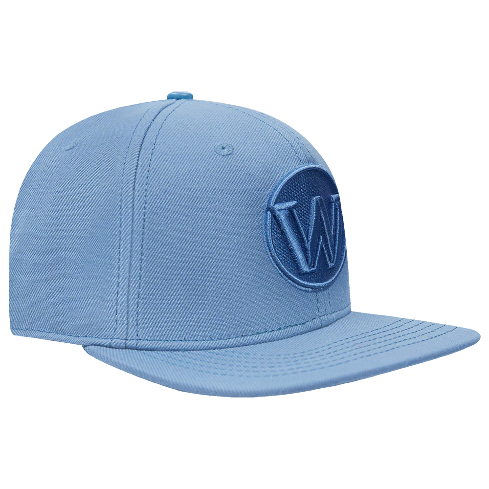 NBA GOLDEN STATE WARRIORS NEUTRAL WOOL SNAPBACK HAT (STEEL BLUE) - Image 2