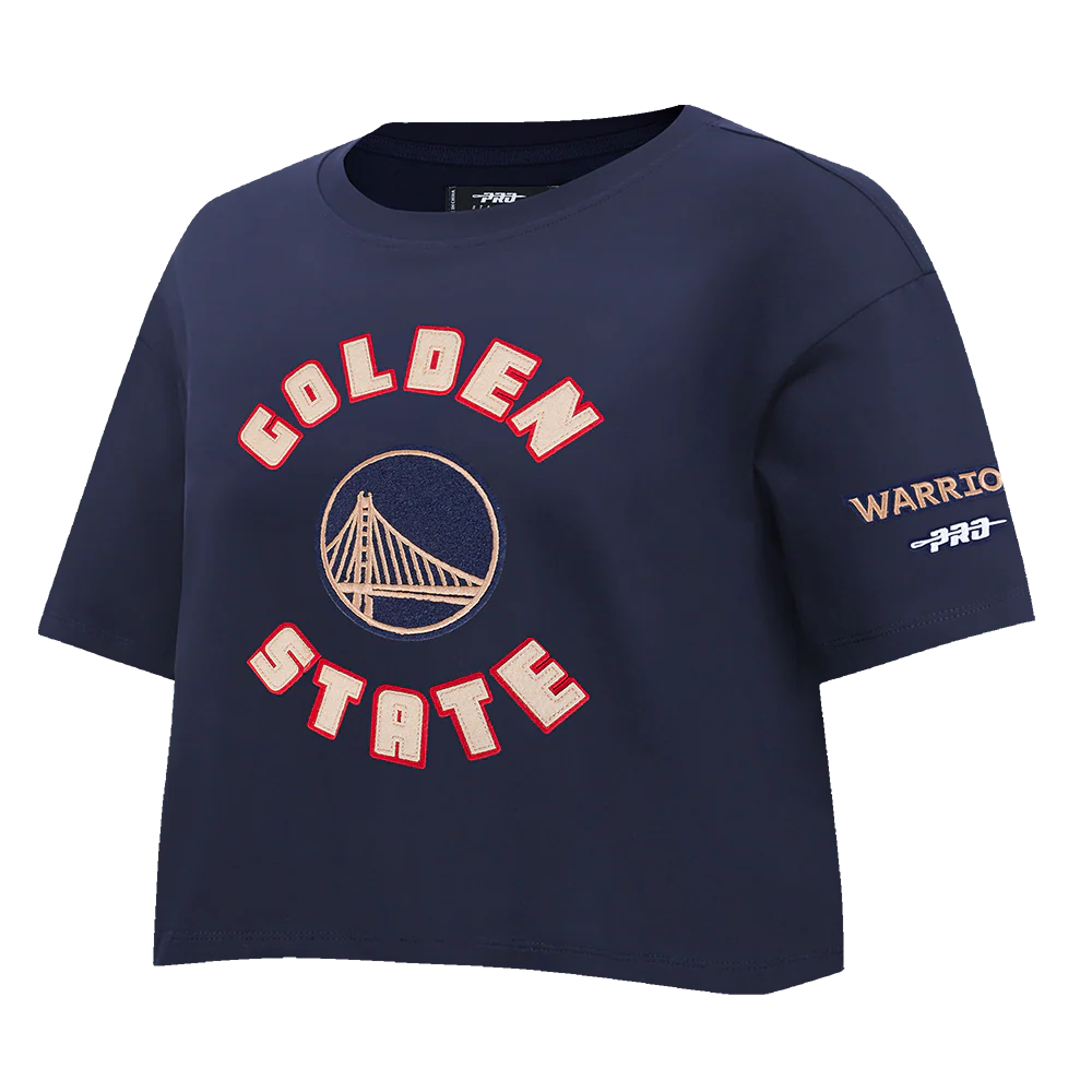 NBA GOLDEN STATE WARRIORS CITY EDITION 24-25 WOMEN'S SJ BOXY TEE (MIDNIGHT NAVY) - Image 2
