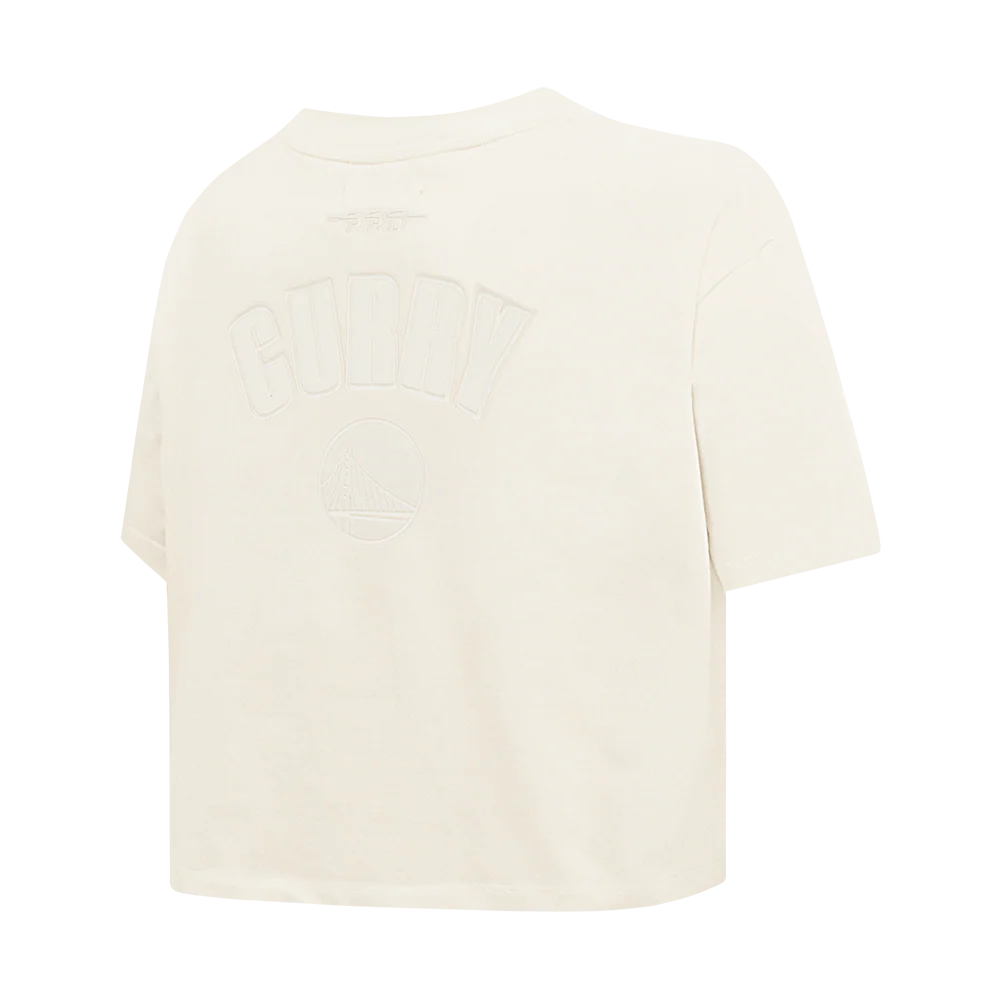NBA GOLDEN STATE WARRIORS STEPHEN CURRY #30 NEUTRAL PNN WOMEN'S SJ BOXY TEE (EGGSHELL) - Image 4