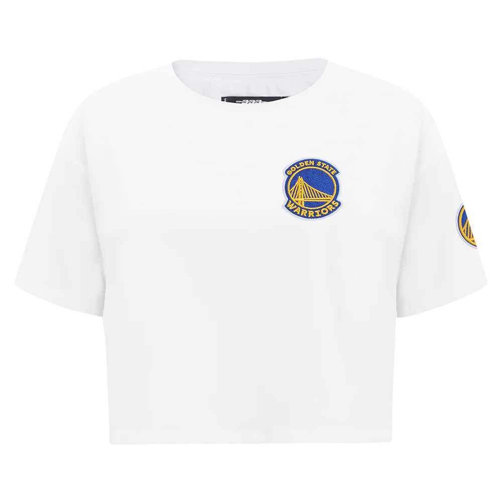NBA GOLDEN STATE WARRIORS CLASSIC WOMEN'S SJ BOXY TEE (WHITE) - Image 3
