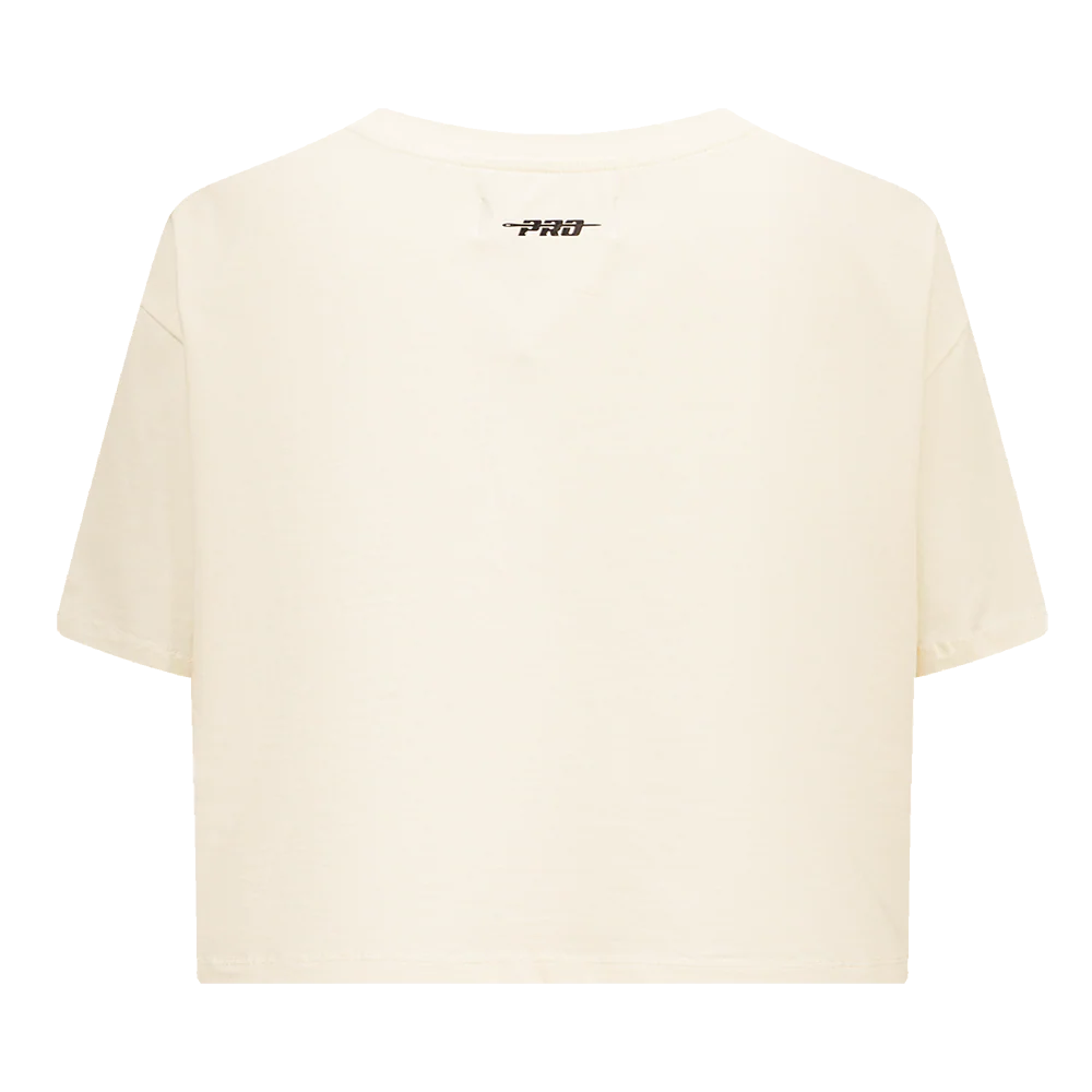 NBA GOLDEN STATE WARRIORS RETRO CLASSIC WOMEN'S BOXY TEE (EGGSHELL) - Image 9