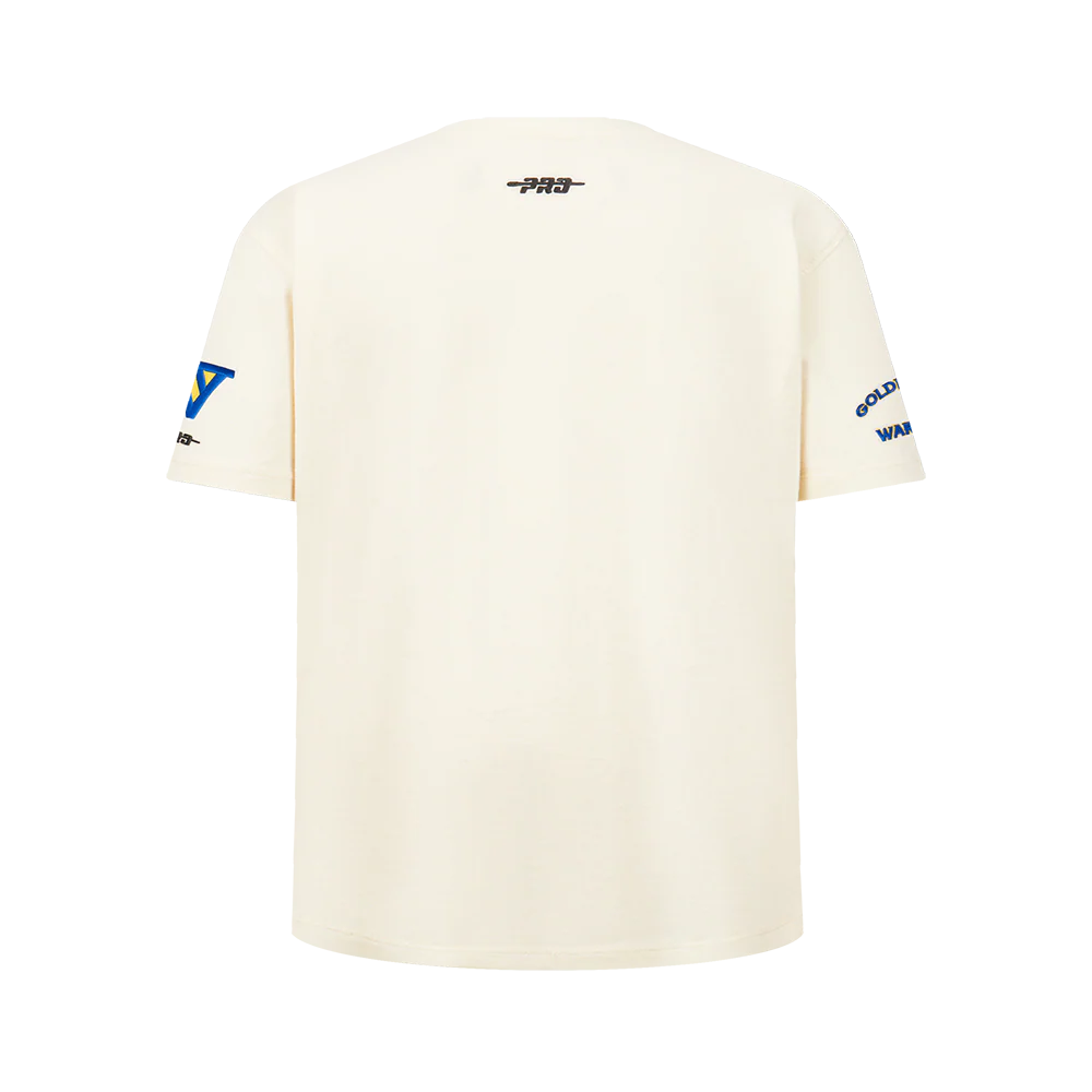 NBA GOLDEN STATE WARRIORS RETRO CLASSIC BIG BOY'S SS TEE (EGGSHELL) - Image 3