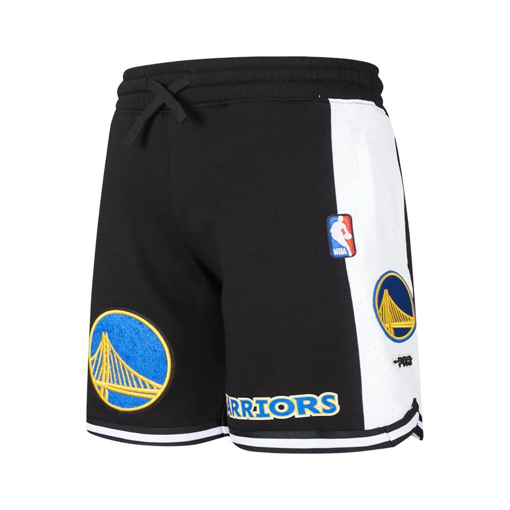 NBA GOLDEN STATE WARRIORS CLASSIC BIG BOY'S FLC 2.0 SHORT (BLACK)