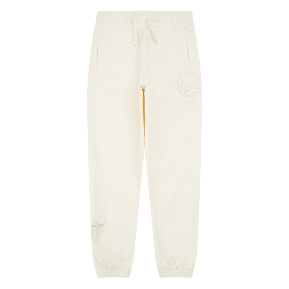 NBA GOLDEN STATE WARRIORS NEUTRAL BIG BOYS FLC SWEATPANT (EGGSHELL) - Image 4