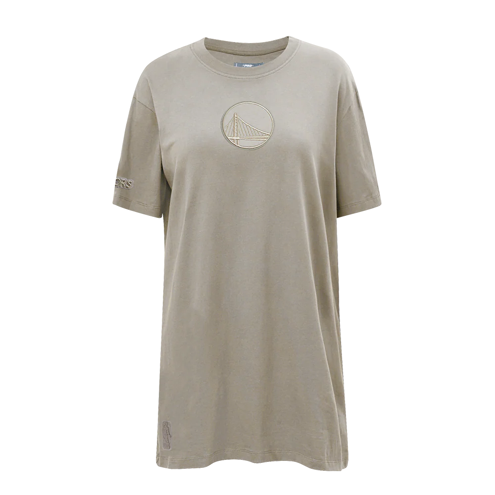NBA GOLDEN STATE WARRIORS NEURAL WOMEN'S T-SHIRT DRESS (TAUPE)