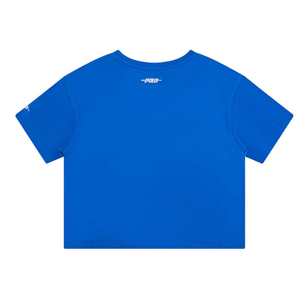 NBA GOLDEN STATE WARRIORS RETRO CLASSIC BIG GIRLS SHORT SLEEVE BOXY TEE (ROYAL BLUE) - Image 5