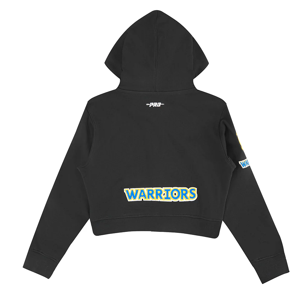 GOLDEN STATE WARRIORS CLASSIC BIG GIRL'S FLC FZ HOODIE (BLACK) - Image 4