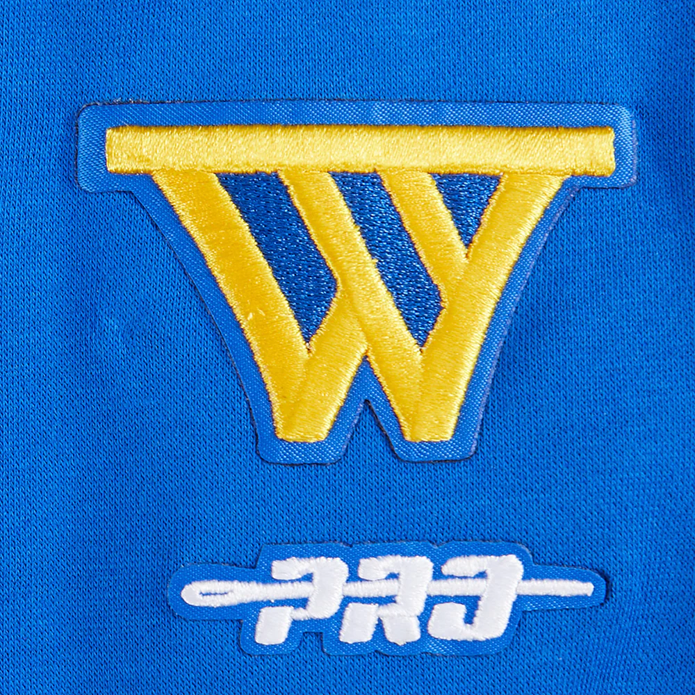 NBA GOLDEN STATE WARRIORS RETRO CLASSIC BIG GIRLS RIB FLEECE PULLOVER HOODIE (ROYAL BLUE) - Image 7