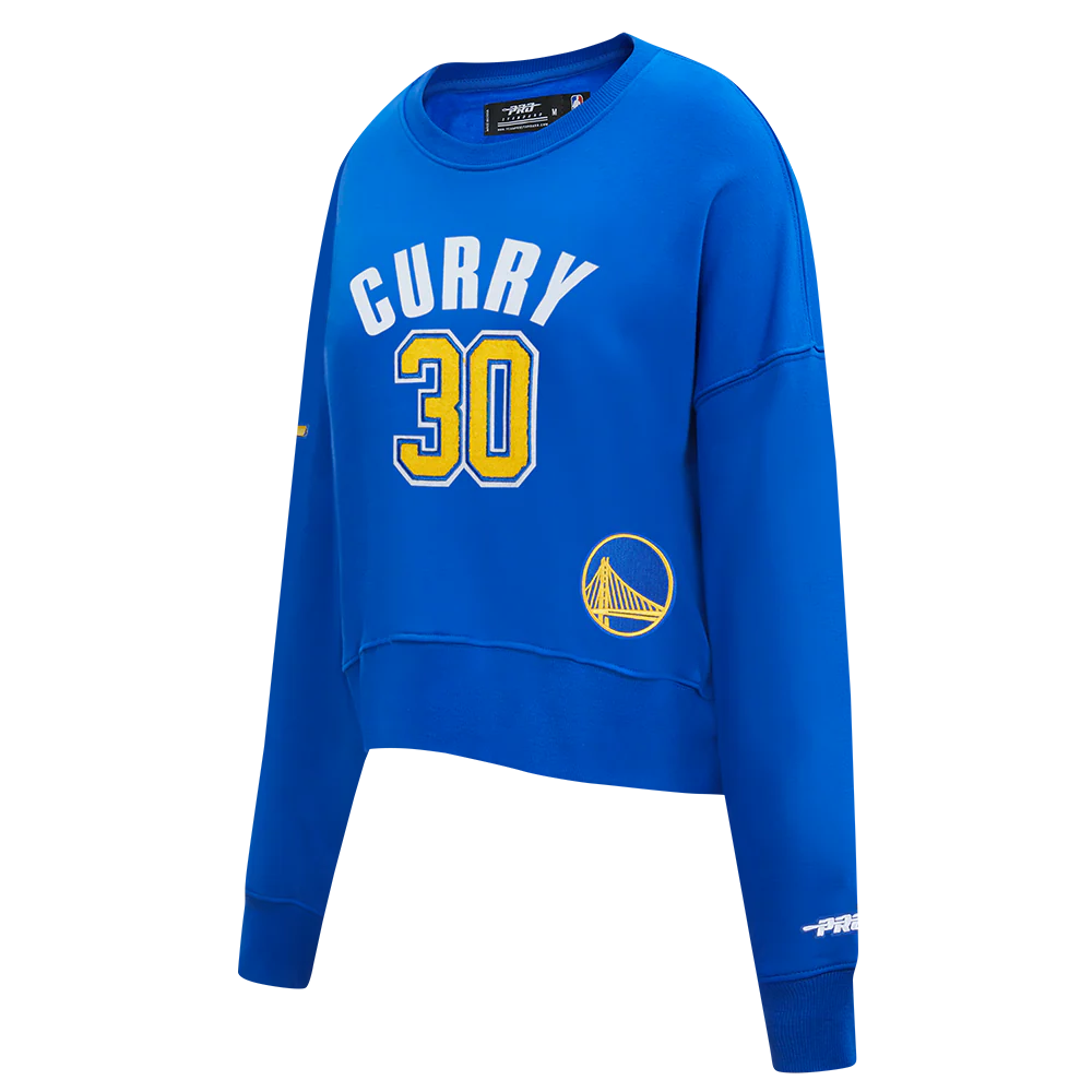 NBA GOLDEN STATE WARRIORS STEPHEN CURRY #30 CLASSIC PNN WOMEN'S FLC CR (ROYAL BLUE) - Image 2