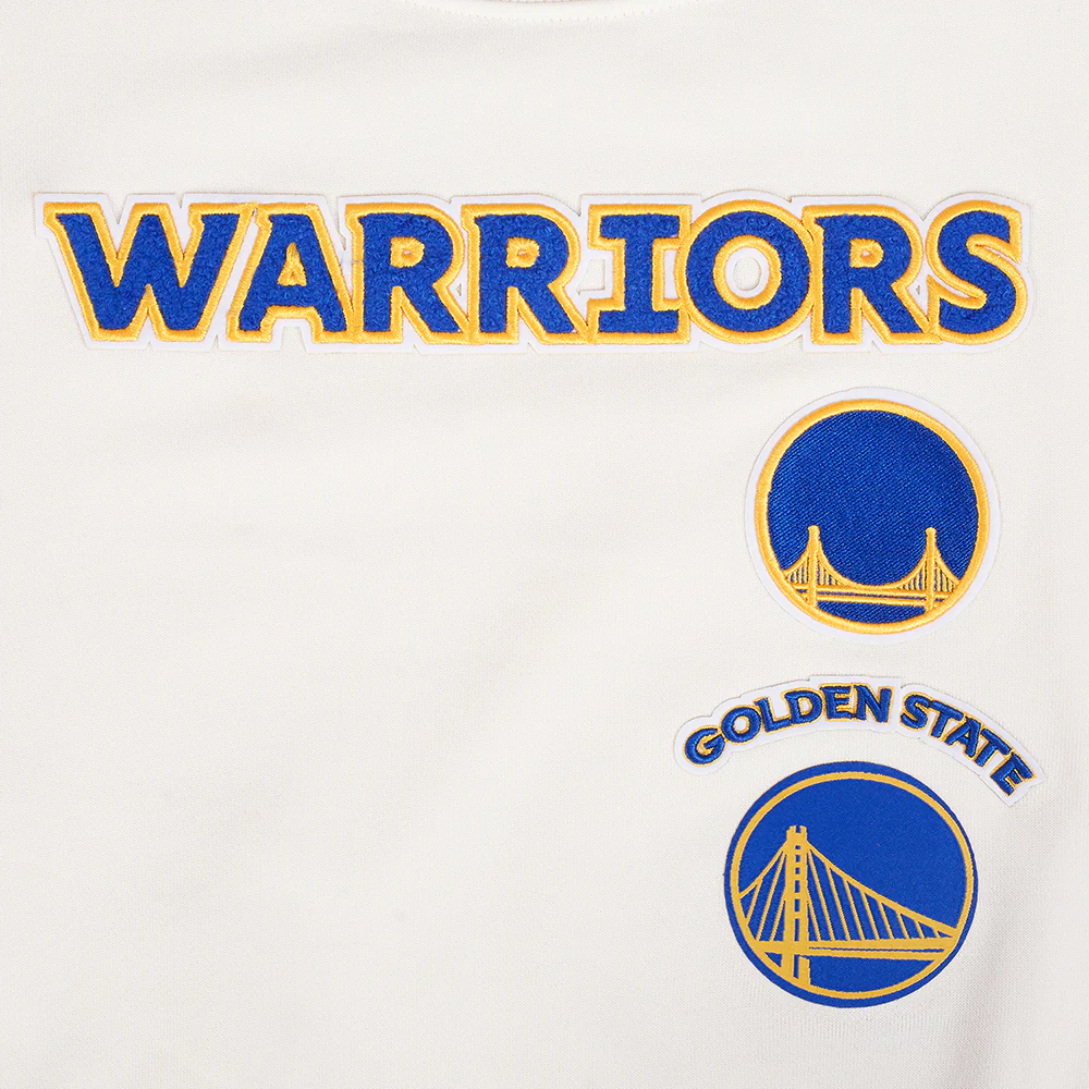 NBA GOLDEN STATE WARRIORS RETRO CLASSIC WOMEN'S CREWNECK (EGGSHELL/ROYAL BLUE) - Image 5