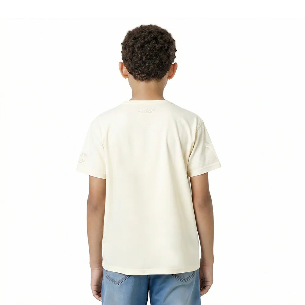 NBA GOLDEN STATE WARRIORS NEUTRAL LITTLE BOYS SHORT SLEEVE TEE (EGGSHELL) - Image 2
