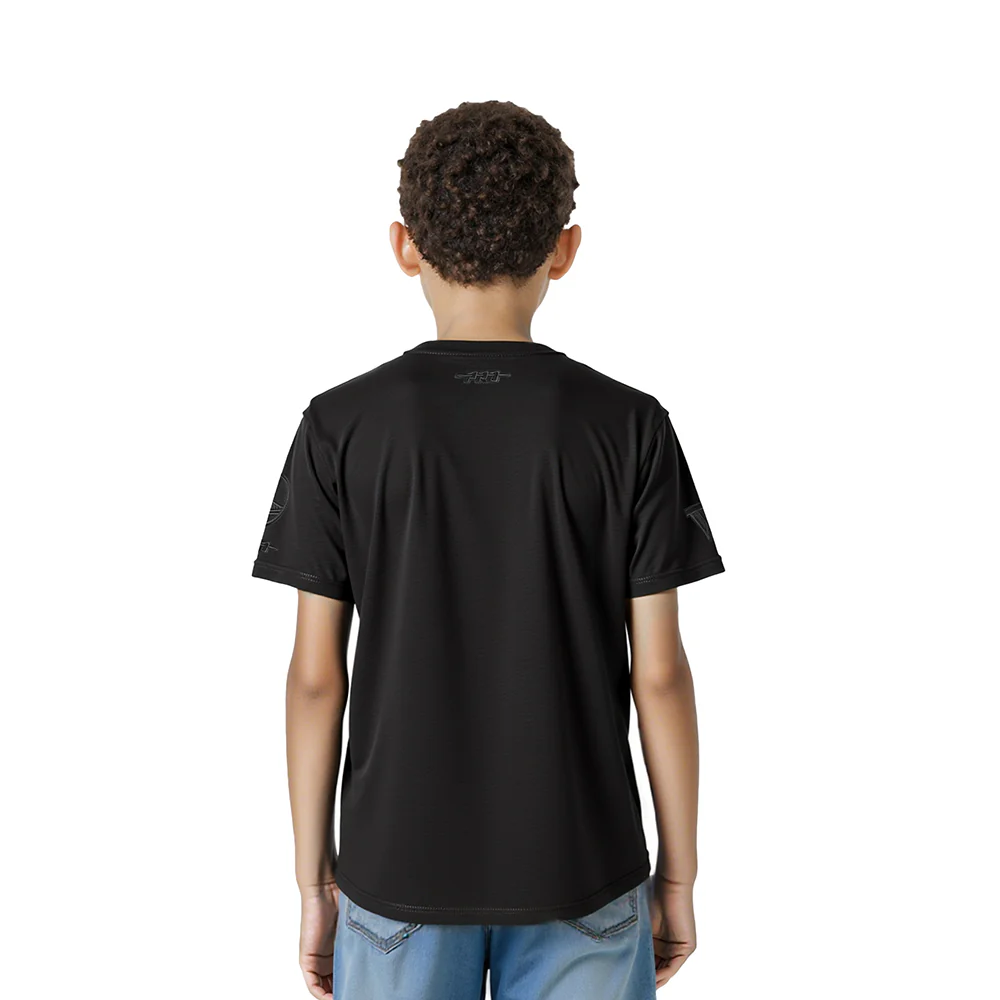 NBA GOLDEN STATE WARRIORS TRIPLE BLACK LITTLE BOYS SHORT SLEEVE TEE (BLACK) - Image 2