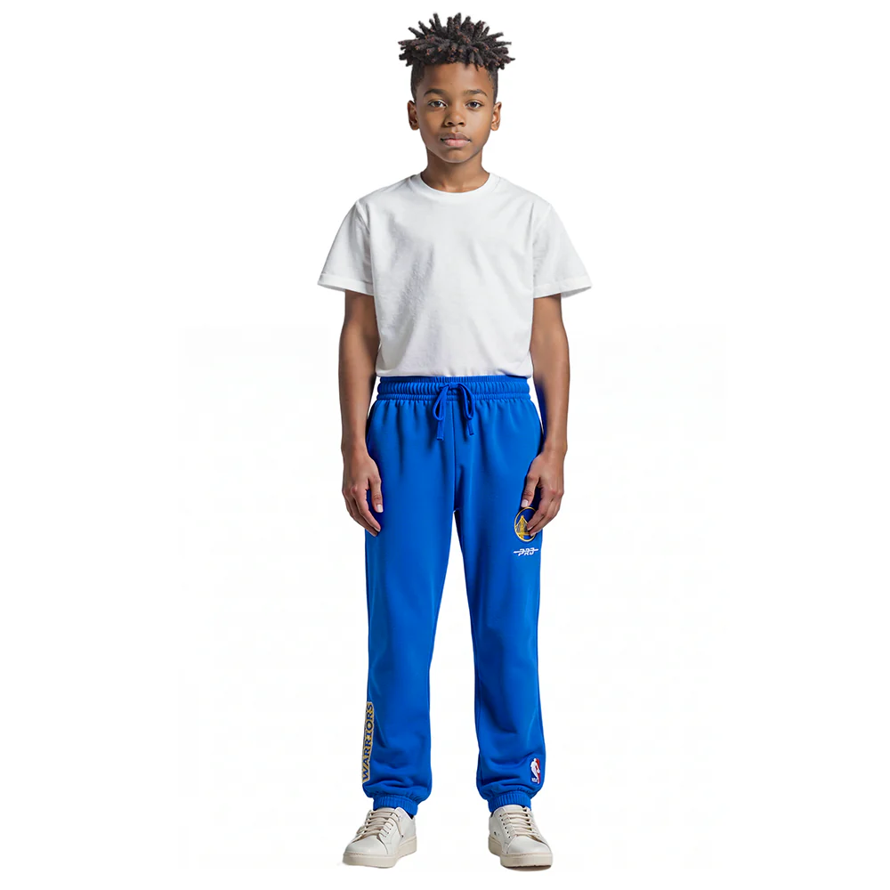 NBA GOLDEN STATE WARRIORS CLASSIC LITTLE BOYS FLC SWEATPANT (ROYAL BLUE) - Image 3