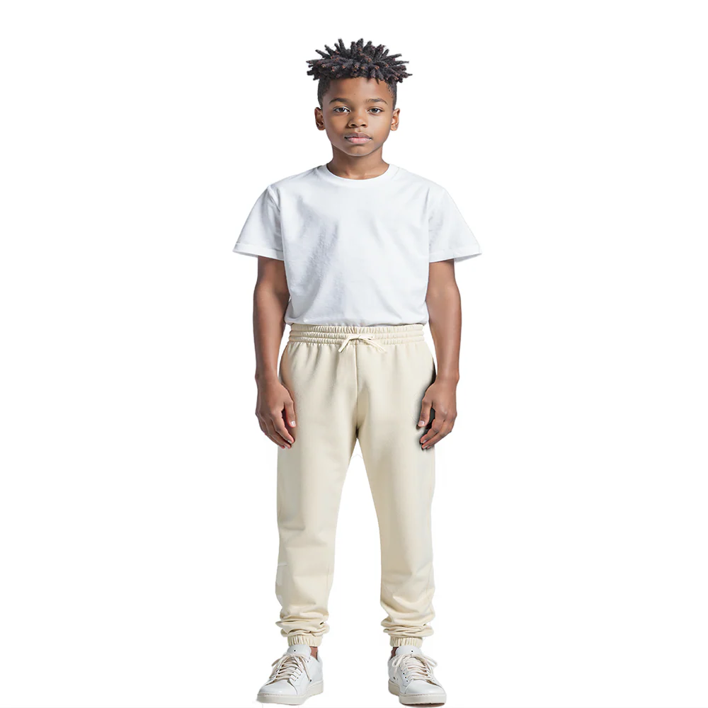 NBA GOLDEN STATE WARRIORS NEUTRAL LITTLE BOYS FLC SWEATPANT (EGGSHELL) - Image 3