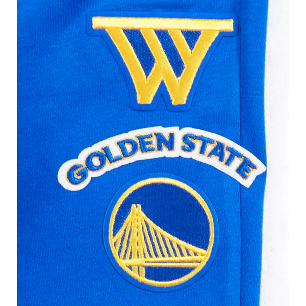 NBA GOLDEN STATE WARRIORS RETRO CLASSIC LITTLE BOYS RIB FLEECE SWEATPANT (ROYAL BLUE) - Image 6