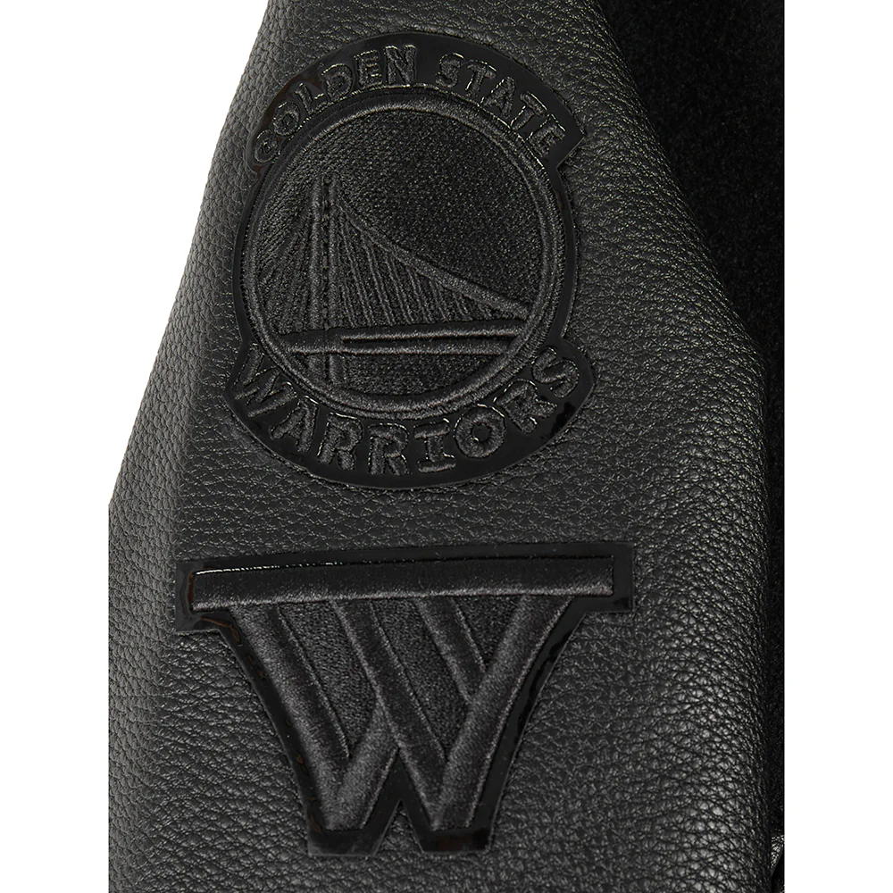 NBA GOLDEN STATE WARRIORS TRIPLE BLACK LITTLE BOYS WOOL VARSITY JACKET (JET BLACK) - Image 6