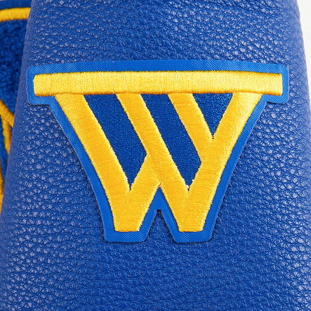 NBA GOLDEN STATE WARRIORS RETRO CLASSIC LITTLE BOYS RIB WOOL VARSITY  JACKET (EGGSHELL/ROYAL BLUE) - Image 7
