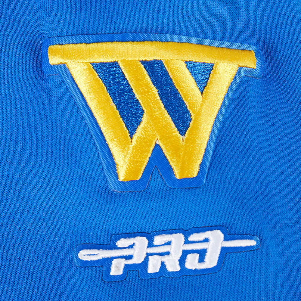 NBA GOLDEN STATE WARRIORS RETRO CLASSIC LITTLE GIRLS RIB FLEECE PULLOVER HOODIE (ROYAL BLUE) - Image 7