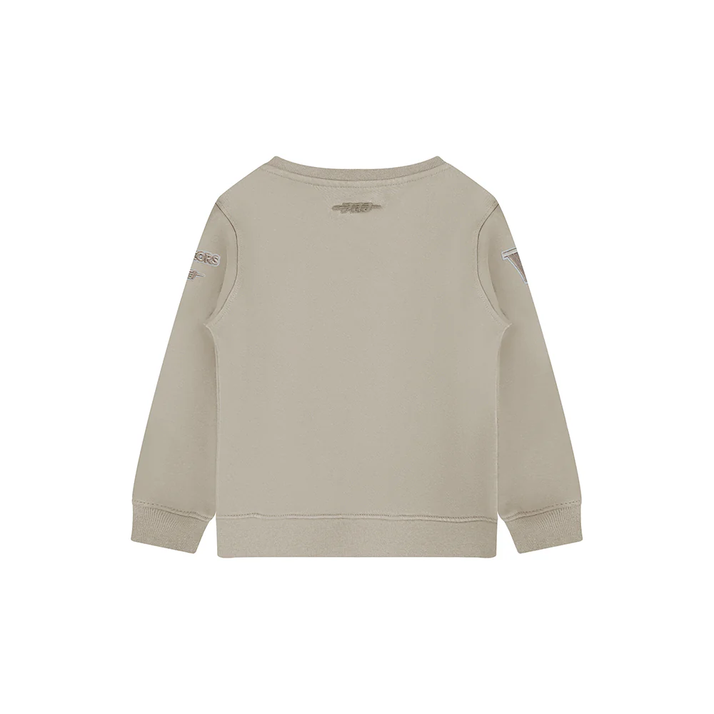NBA GOLDEN STATE WARRIORS NEUTRAL TODDLER BOYS FLEECE CREWNECK (TAUPE) - Image 4