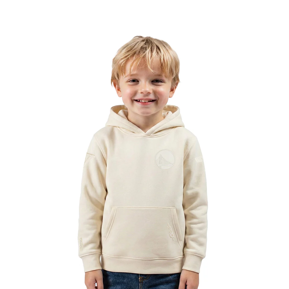 NBA GOLDEN STATE WARRIORS NEUTRAL TODDLER BOYS FLEECE PULLOVER HOODIE (EGGSHELL)