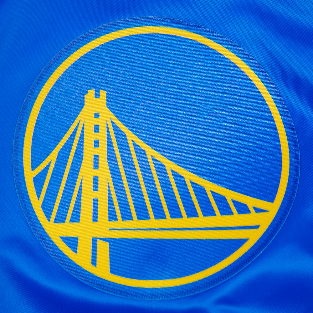 NBA GOLDEN STATE WARRIORS CLASSIC TODDLER BOYS SATIN JACKET (ROYAL BLUE) - Image 7