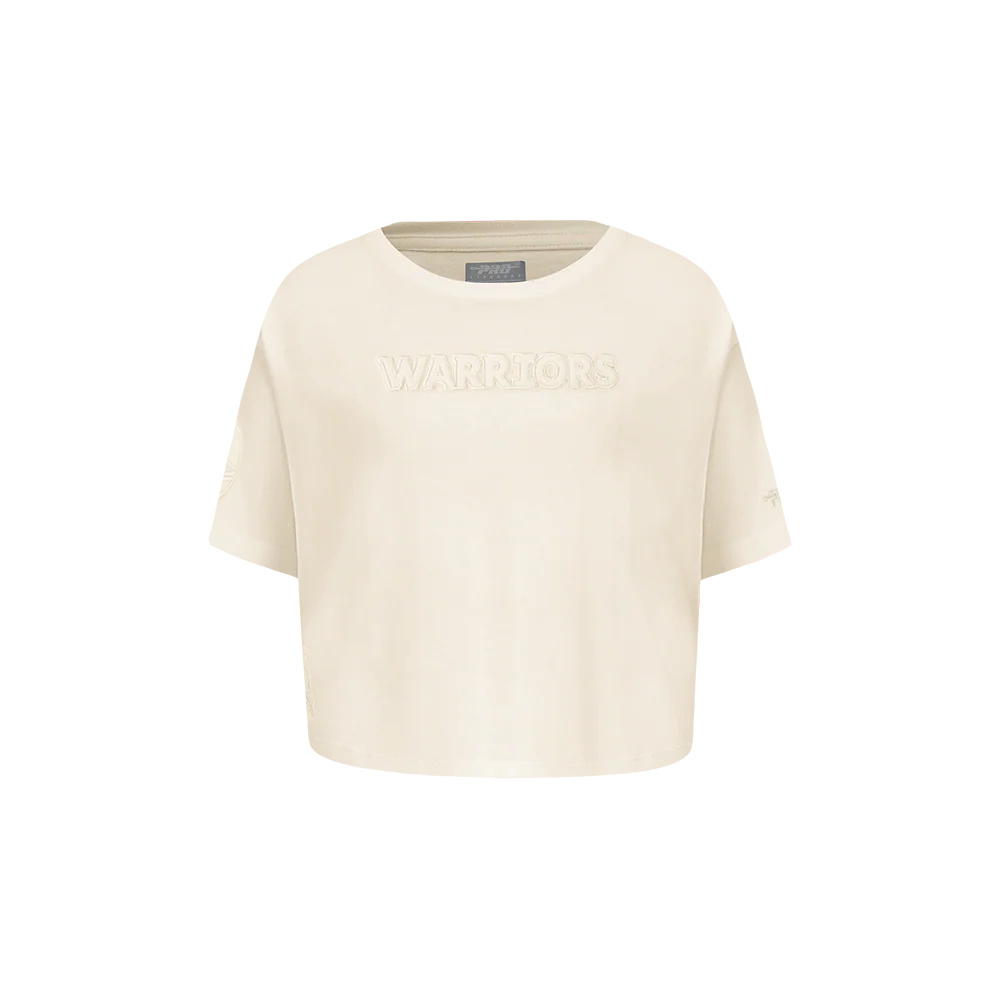 NBA GOLDEN STATE WARRIORS NEUTRAL TODDLER GIRLS SHORT SLEEVE BOXY TEE (EGGSHELL)