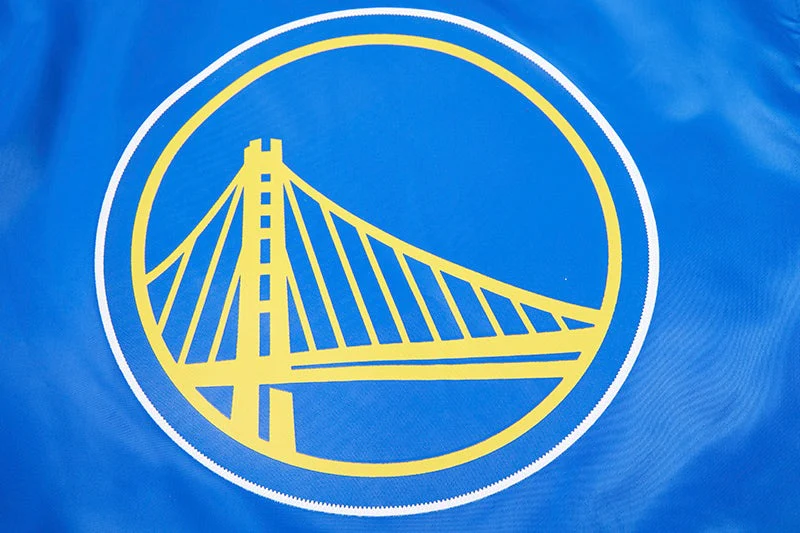 NBA GOLDEN STATE WARRIORS CLASSIC WOMEN'S SATIN JACKET (ROYAL BLUE) - Image 8