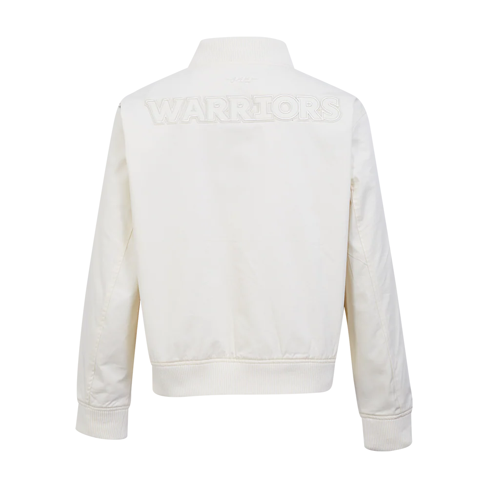 NBA GOLDEN STATE WARRIORS NEURAL WOMEN'S TWILL JACKET (EGGSHELL) - Image 3