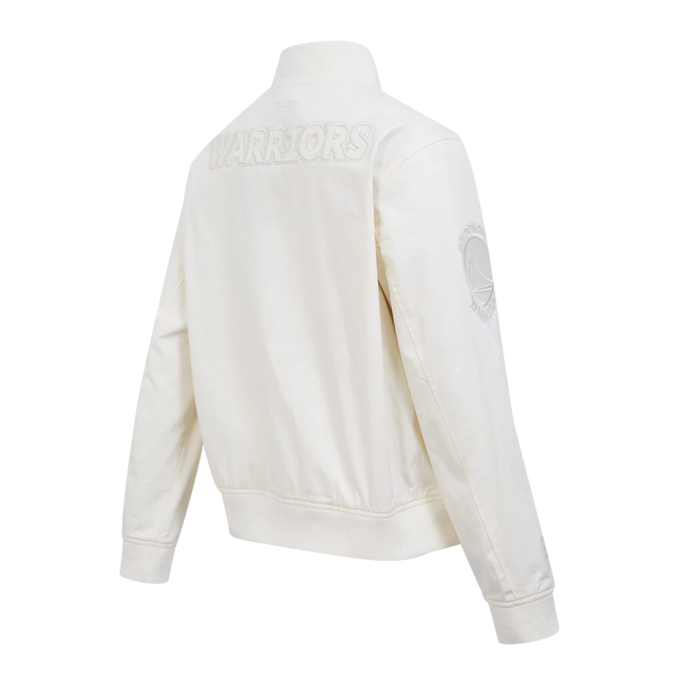 NBA GOLDEN STATE WARRIORS NEURAL WOMEN'S TWILL JACKET (EGGSHELL) - Image 4