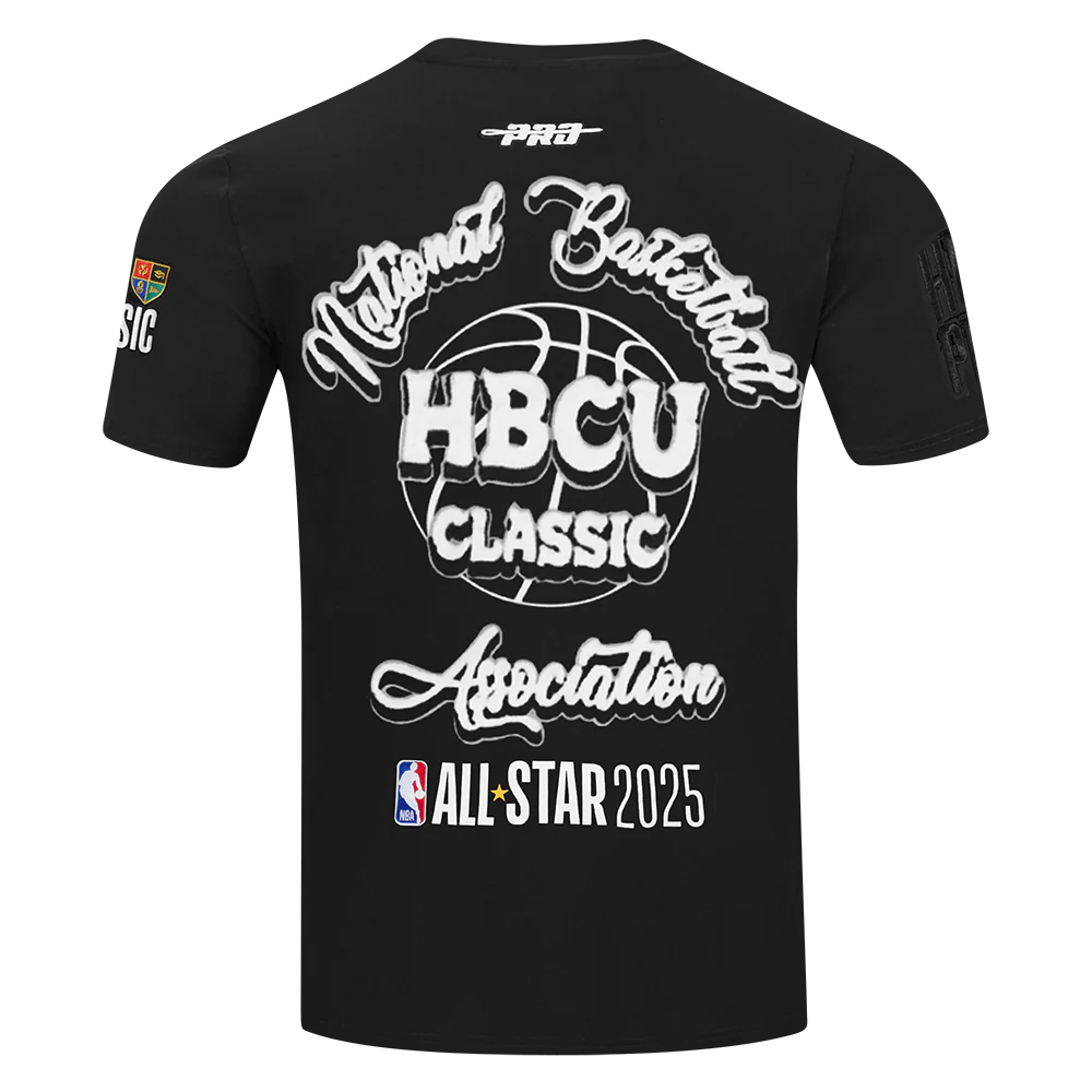 HBCU X NBA ALL STAR 2025 MEN'S SINGLE JERSEY TEE (BLACK) - Image 3