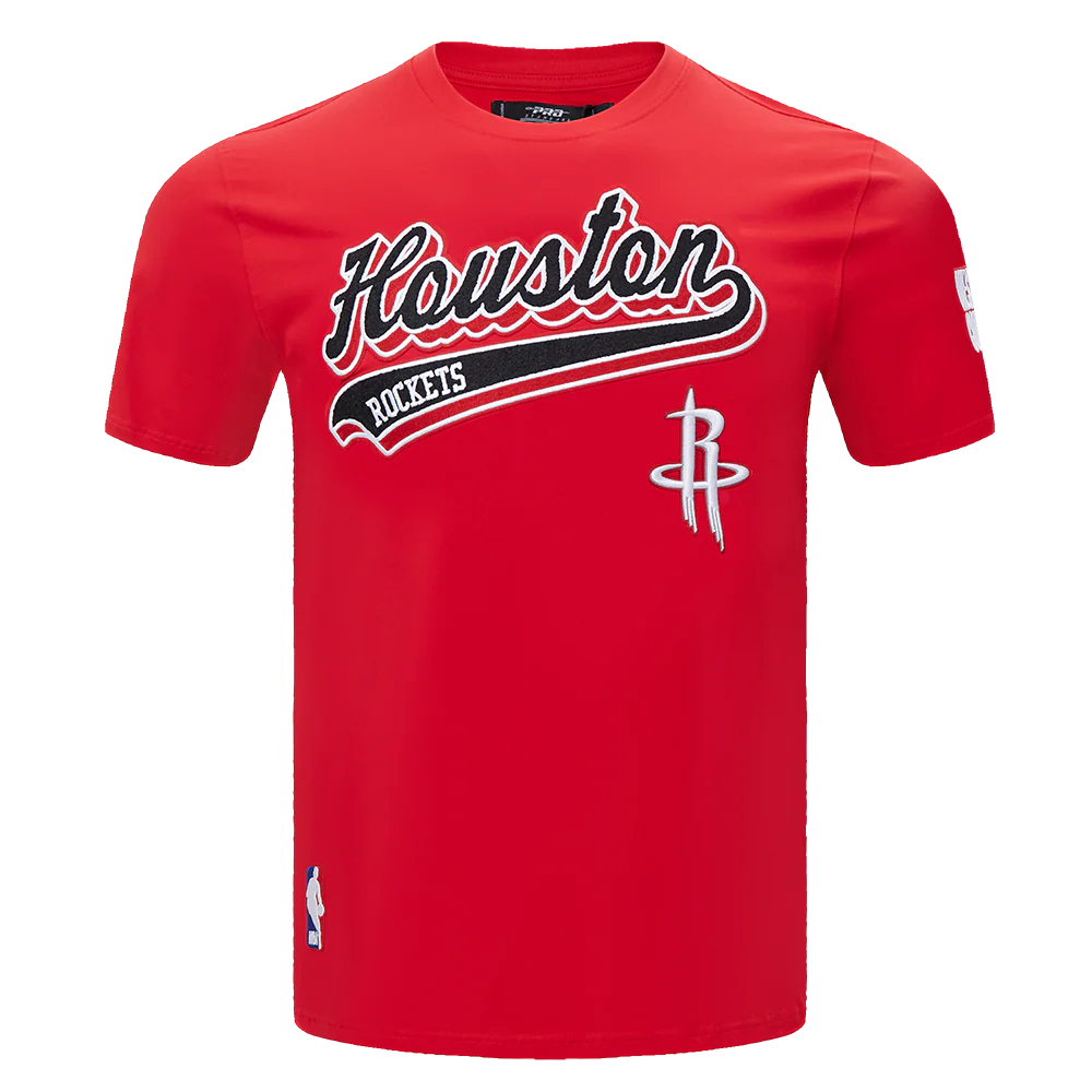 NBA HOUSTON ROCKETS SCRIPT TAIL MEN'S TEE (RED)