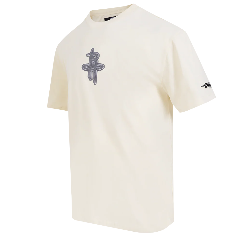 NBA HOUSTON ROCKETS REVERSE FRENCH TERRY MEN'S CJ DROP SHOULDER TEE (EGGSHELL) - Image 2