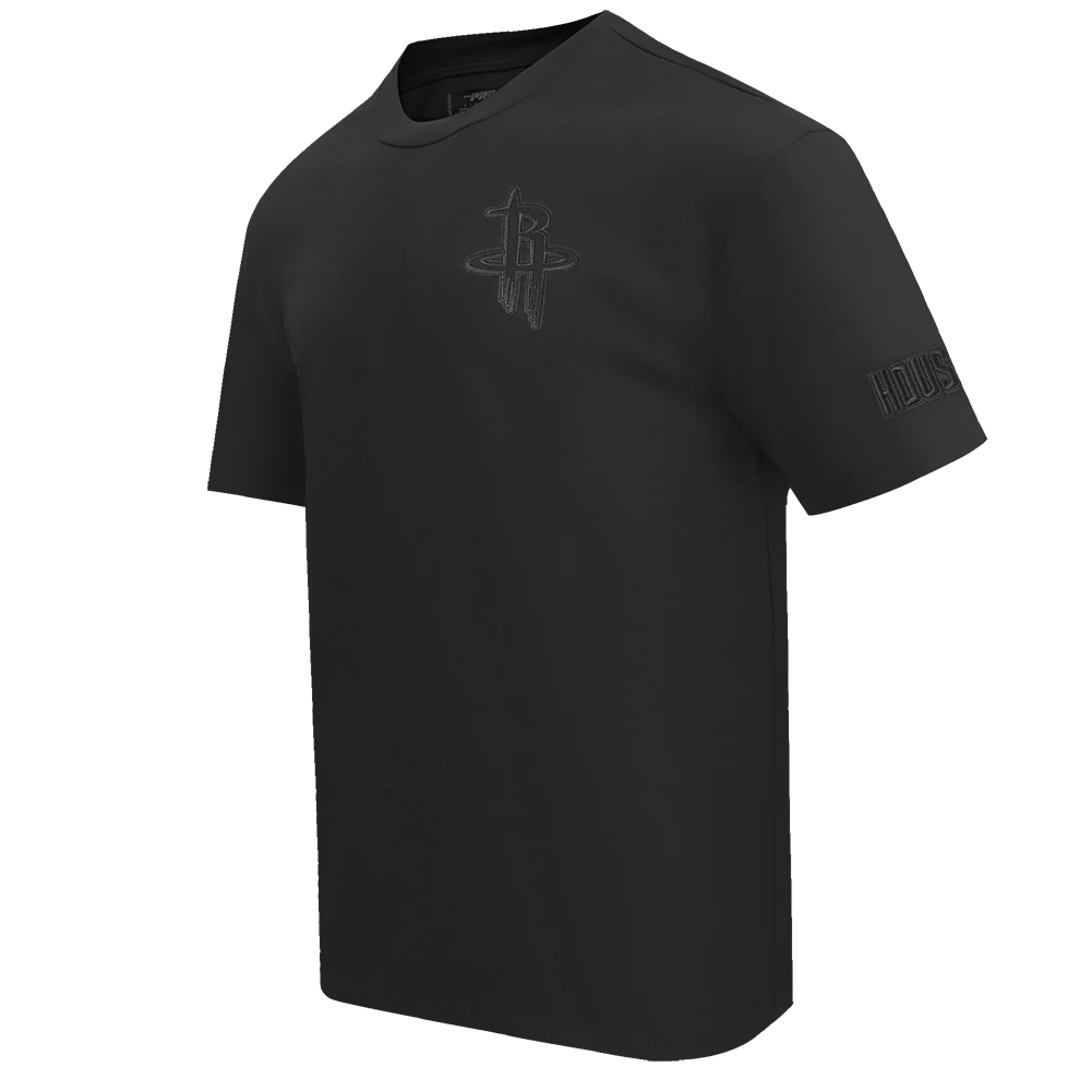 NBA HOUSTON ROCKETS NEUTRAL MEN'S DROP SHOULDER TEE (BLACK) - Image 4