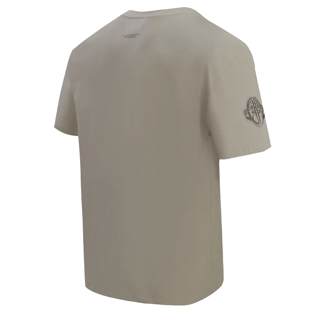 NBA HOUSTON ROCKETS NEUTRAL MEN'S DROP SHOULDER TEE (TAUPE) - Image 4
