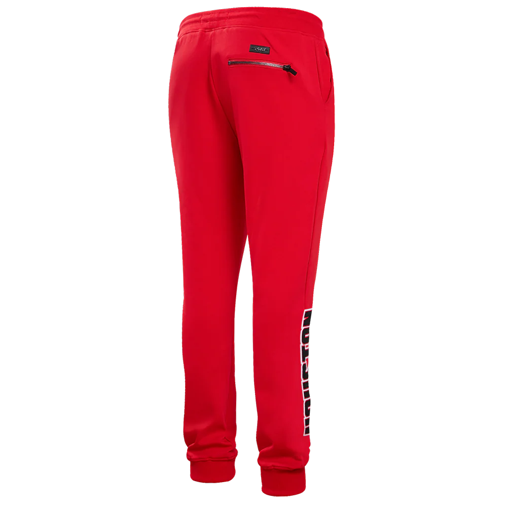 NBA HOUSTON ROCKETS CLASSIC CHENILLE MEN'S JOGGER (RED) - Image 4