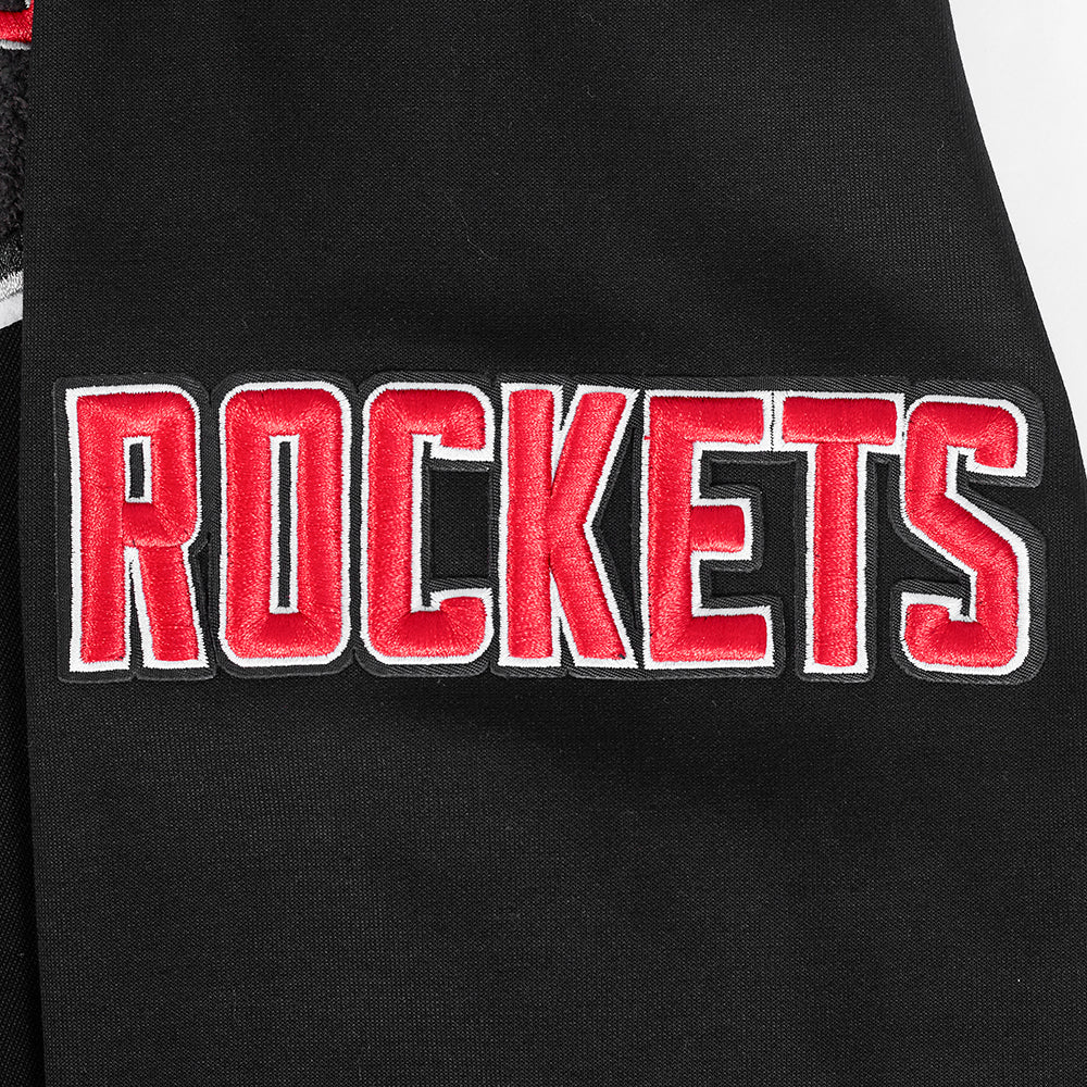 NBA HOUSTON ROCKETS CLASSIC CHENILLE MEN'S PULLOVER HOODIE (BLACK) - Image 7