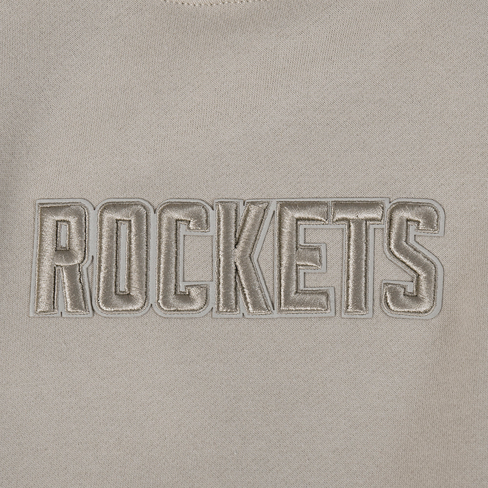 NBA HOUSTON ROCKETS WINGSPAN MEN'S DROP SHOULDER FLEECE PULLOVER HOODIE (TAUPE) - Image 5