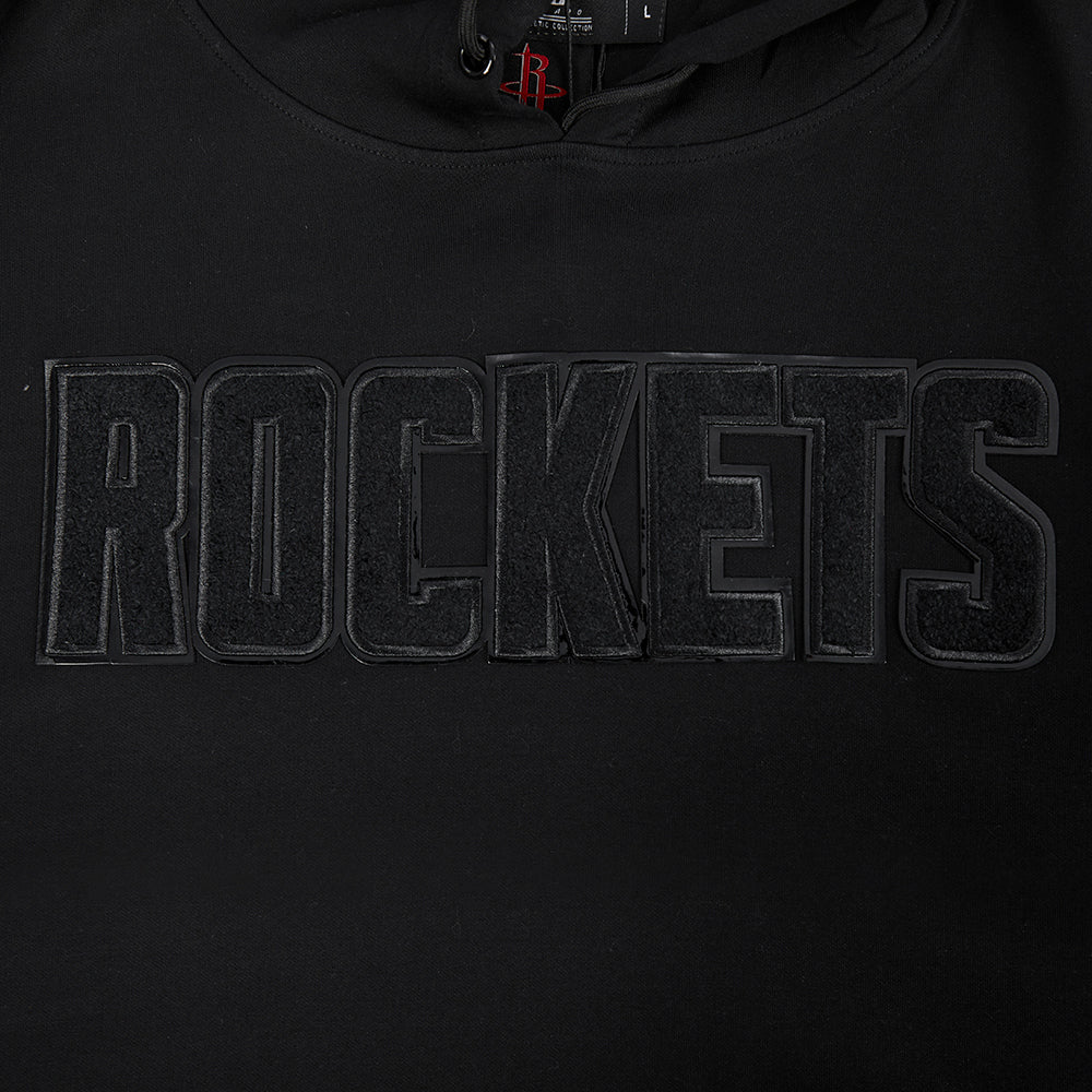 NBA HOUSTON ROCKETS TRIPLE BLACK MEN'S DK PO HOODIE (TRIPLE BLACK MEN'S) - Image 5