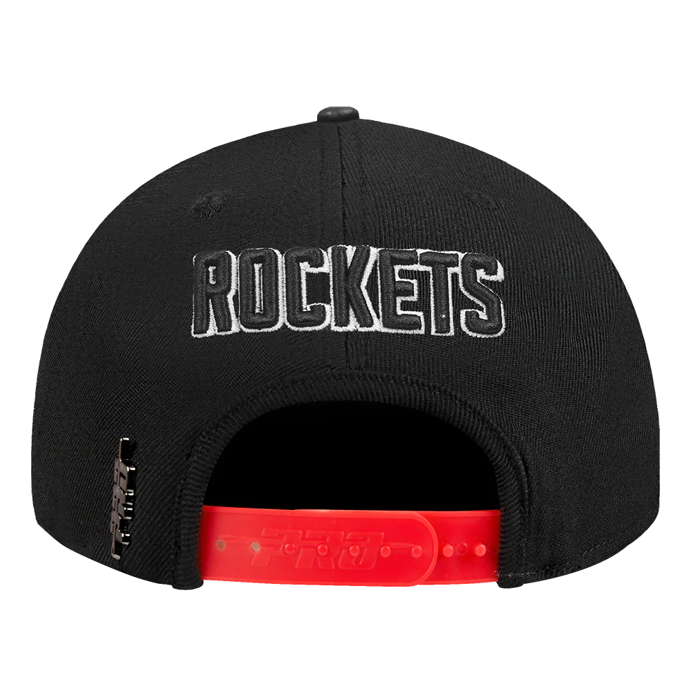 NBA HOUSTON ROCKETS SUGAR SKULL WOOL BLEND PRO SIX SNAPBACK (BLACK/RED) - Image 4