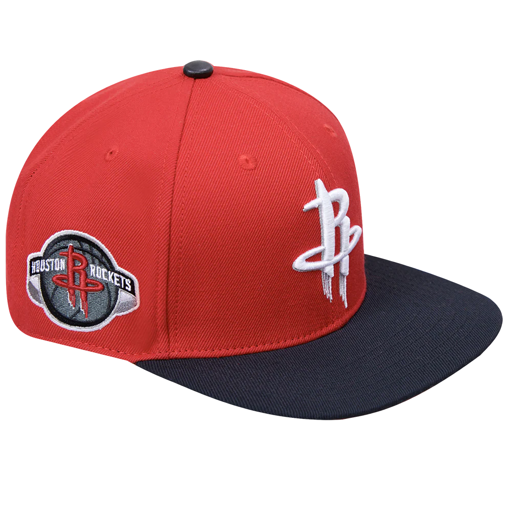 NBA HOUSTON ROCKETS RETRO CLASSIC UNISEXS PRIMARY LOGO WOOL SNAPBACK (BLACK/RED/BLACK) - Image 2