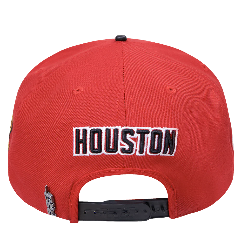 NBA HOUSTON ROCKETS RETRO CLASSIC UNISEXS PRIMARY LOGO WOOL SNAPBACK (BLACK/RED/BLACK) - Image 4