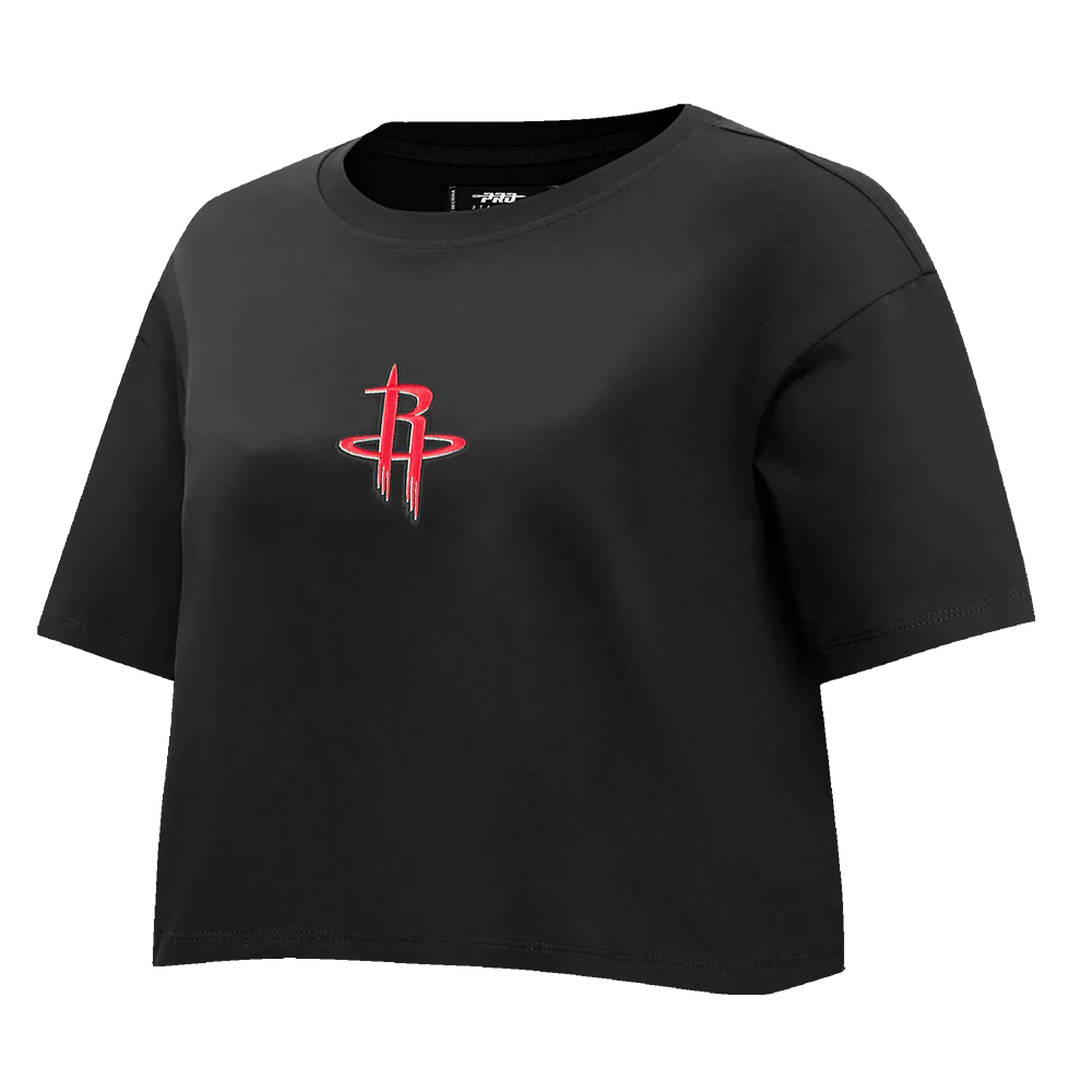 NBA HOUSTON ROCKETS WINGSPAN WOMEN'S SJ BOXY TEE (BLACK) - Image 3