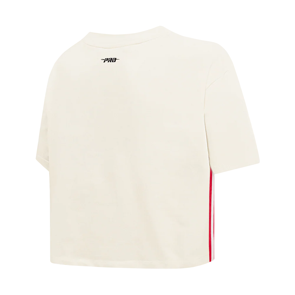 NBA HOUSTON ROCKETS RETRO CLASSIC WOMEN'S BOXY TEE (EGGSHELL) - Image 4