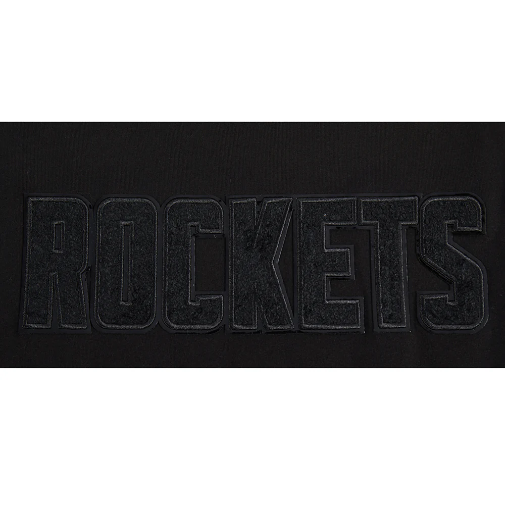 NBA HOUSTON ROCKETS TRIPLE BLACK BIG BOYS SS STRIPED RIB TEE (JET BLACK) - Image 7