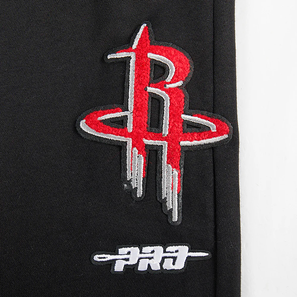 NBA HOUSTON ROCKETS CLASSIC BIG BOYS FLEECE SWEATPANT (BLACK) - Image 5