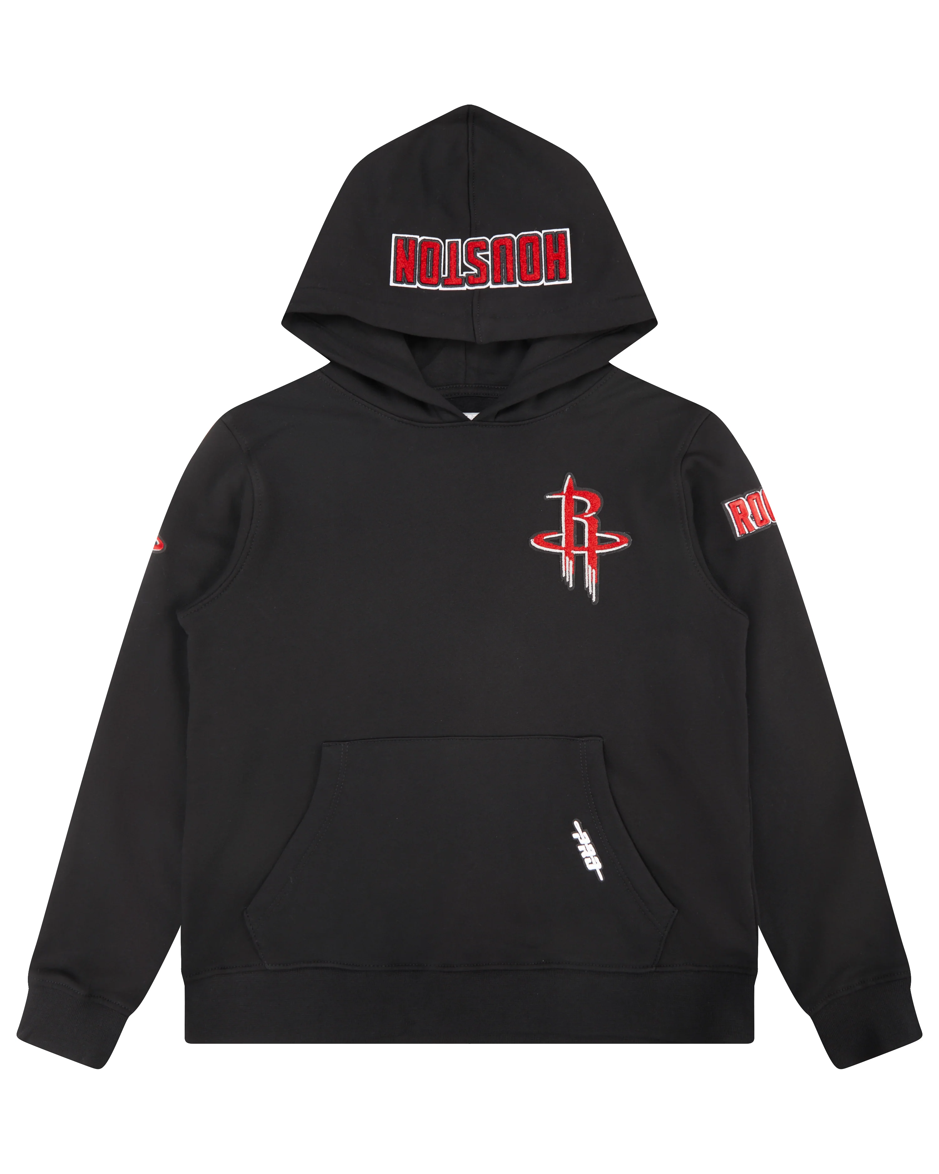 NBA HOUSTON ROCKETS CLASSIC BIG BOYS FLEECE PULLOVER HOODIE (BLACK)