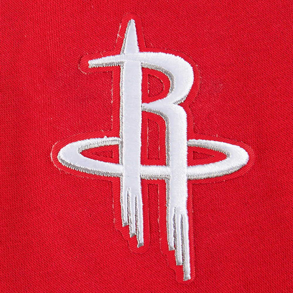 NBA HOUSTON ROCKETS RETRO CLASSIC BIG GIRLS RIB FLEECE CREWNECK (RED/BLACK) - Image 5