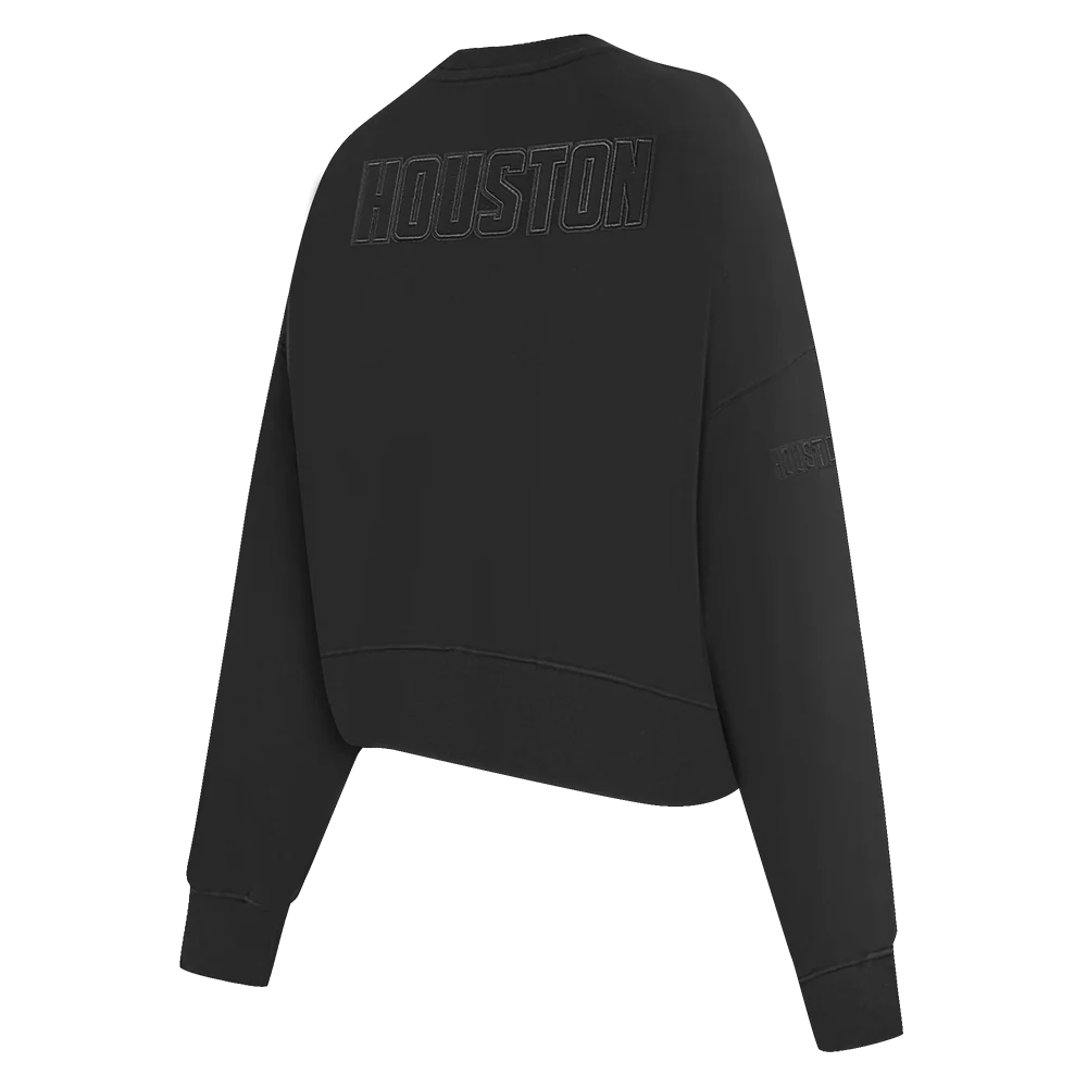 NBA HOUSTON ROCKETS NEUTRAL WOMEN'S CREWNECK (BLACK) - Image 4