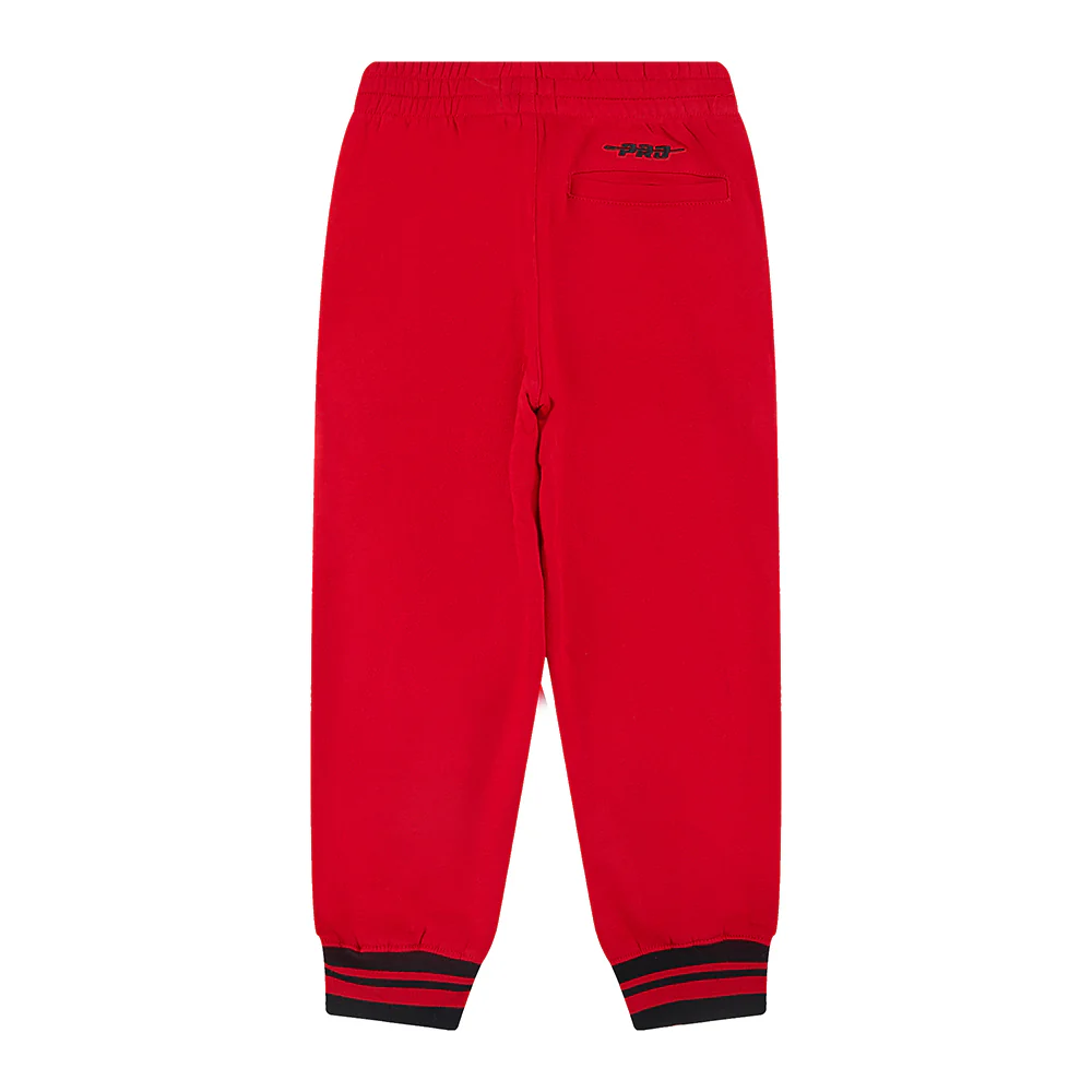 NBA HOUSTON ROCKETS RETRO CLASSIC LITTLE BOYS RIB FLC SWEATPANT (RED/BLACK) - Image 2
