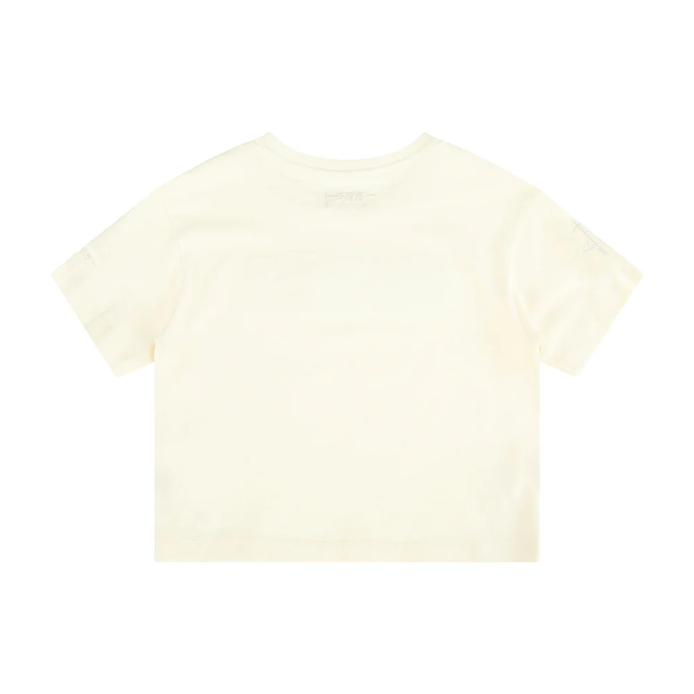 NBA HOUSTON ROCKETS NEUTRAL LITTLE GIRLS SHORT SLEEVE BOXY TEE (EGGSHELL) - Image 4